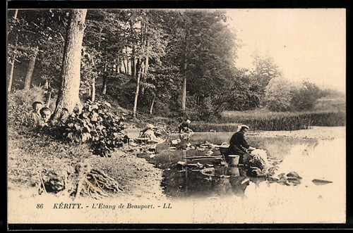 Cpa kérity etang - kérity,, l´etang
