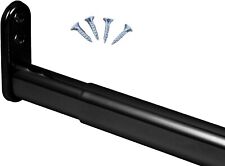 Rail Armoire Noir Barre de Vêtements Télescopique Tringle vêtement 400-1100 MM