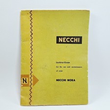 NECCHI NORA Sewing Machine Instruction Booklet, Printed in Italy FREE SHIPPING