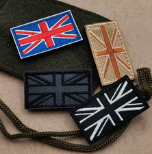 Mini UK/British Flag Official VELCRO® Combat Patch Embroidered Badge Union Jack