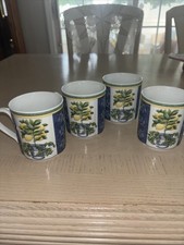 Set of 4 Villeroy & Boch Switch 3 Corfu 3.5” Mugs Germany Country Collection EUC