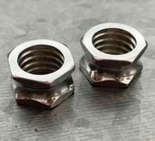 PAIR Hexagon Bolt Tunnels Screw 316L Surgical Steel Double Flare Plugs Gauges