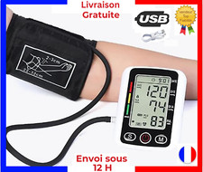 Tensiomètre à bras pression artérielle fréquence cardiaque pouls très facile USB
