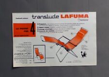 ANTIQUE ADVERT CLIPPING 200917 ADVERTISING PUB / TRANSLUDE LAFUMA TRANSL-RELAX CHAIR