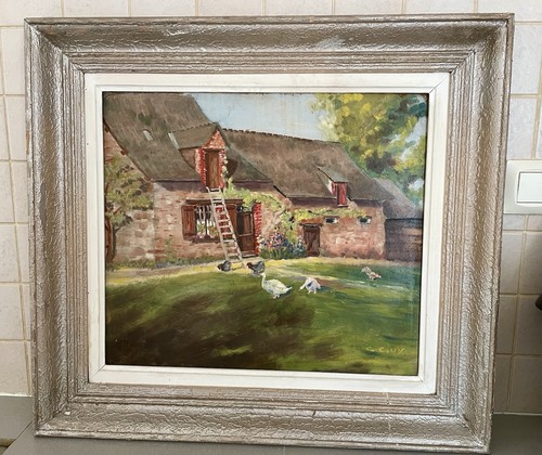 Ancienne huile sur - ancienne,