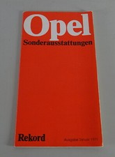 Optional Equipment Opel Rekord C L/Sprint Coupe/Coupe/Caravan/Van '1/1971