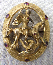 BROCHE ANCIENNE ST GEORGES