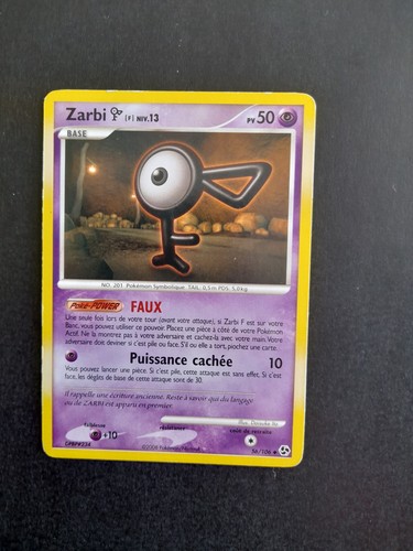Carte pokémon zarbi f - carte,