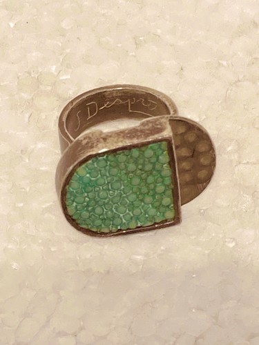 Bague argent galuchat - bague, et