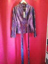 Chemisier  original soyeux  femme brodée cache-coeur 46 XL