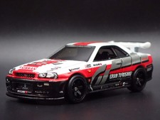 1999-2002 NISSAN SKYLINE GTR R34 GRAN TURISMO WHITE 1:64 SCALE DIECAST MODEL CAR