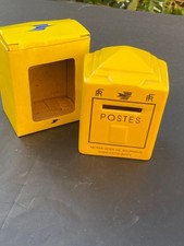 BOITE A LETTRE MINIATURE " modèle 1950 "CERAMIQUE + BOITE POUR POUPEE ANCIENNE