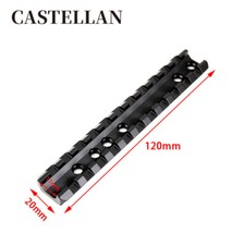 Rail Picatinny de 20 mm de montage pour lunette de visée avec 11 fentes longu...