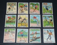 CHROMO 1936 CAFES GILBERT SERIE III COMPLETE SPORTS BOXE RUGBY TENNIS CYCLISME