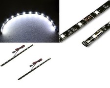 2 BANDE DE LED FEUX DE JOUR ULTRA BLANC 30CM AVEC 12 LED TRIPLE COEUR = 36 LED