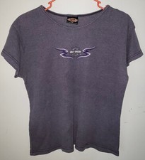 Harley Davidson Wilkens Barre VT Women's Purple T-shirt Lg