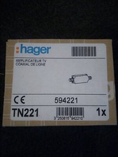 Hager Amplificateur TV coaxial en ligne Réf TN221 Neuf 28 euros