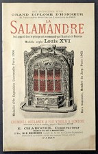 Catalog. La Salamandre. Chaboche. circa 1900. heating