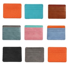 Porte-Cartes D'identité En Cuir Pu Pour Homme Et Femme Fin Avec Fente Pour /