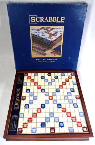 Scrabble deluxe edition - deluxe, wooden