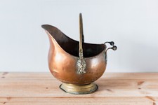 Chaudron en Cuivre Vintage / Seau à Charbon