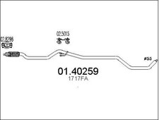 TUYAU D'éCHAPPEMENT PEUGEOT 407 1.6 HDI 110,407 SW 1.6 HDI 110