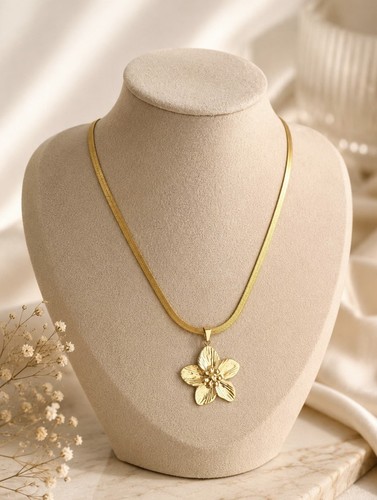 Collier dorée pendentif - dorée, à