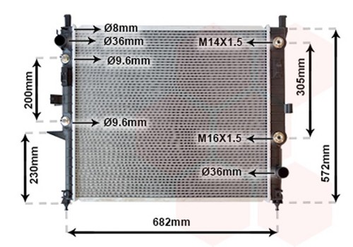 Van wezel radiateur pour - radiateur,