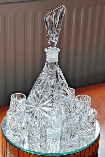 Service liqueur cristal - service, à
