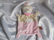 Doudou ours beige et rose