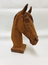 CHEVAL TETE  EN FONTE PATINE