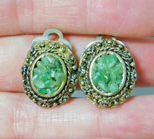 Ovale vintage jade vert - vintage,