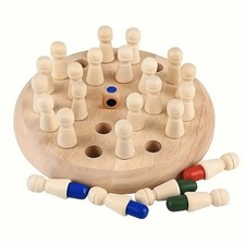 Jeu d'échecs de Mémoire Jeux Logique en Bois Jeu de Societe Éducatifs Ludique
