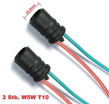 2x W5W T10 rubber base glass base socket parking light socket T10b