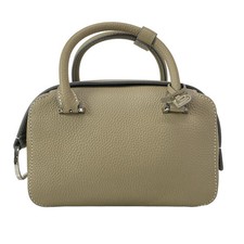 Auth DELVAUX Cool Box Mini Khaki Leather - Handbag
