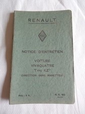 Ancienne notice d'entretien