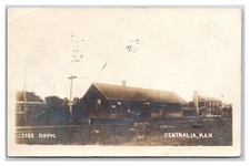 Missouri Pacific MoPac Railroad Depot RPPC ~ Centralia Kansas