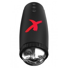 Realistic Masturbator with Fake Mouth Pump Vibrating Penis Stimulator