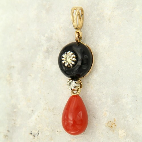 Pendentif jaune 14 - pendentif,