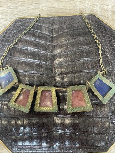 Collier vintage émaillé sur