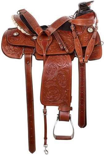 Selle western cuir - en,