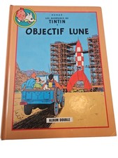 AVENTURES TINTIN ALBUM DOUBLE OBJECTIF LUNE MARCHÉ LUNE 1981 HERGÉ Nice Shape 