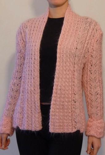 Gilet rose mohair - rose,