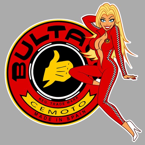 Bultaco left pin - up, gauche