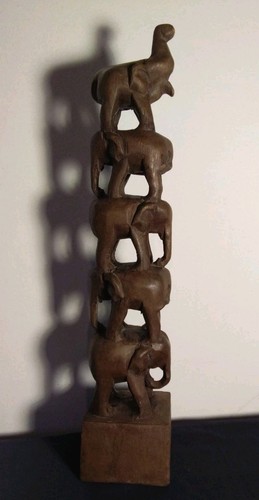Totem colonne éléphants en - totem,