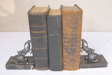 PRESSE ou SERRE LIVRES MARBRE  - ANTILOPES REGULE - ANCIEN - VINTAGE