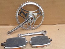 Ancien pédalier acier chromé