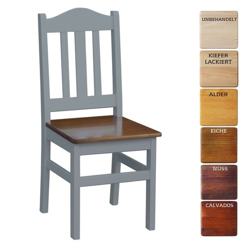 Chaise grise bois pin - grise,
