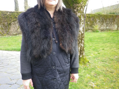 Col fourrure véritable - col,