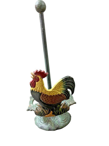 Ancien coq fonte fer forgé - coq,
